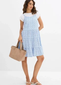 Damen bonprix Kleider|Nachhaltigere Materialien|Trägerkleid aus fließender Viskose
