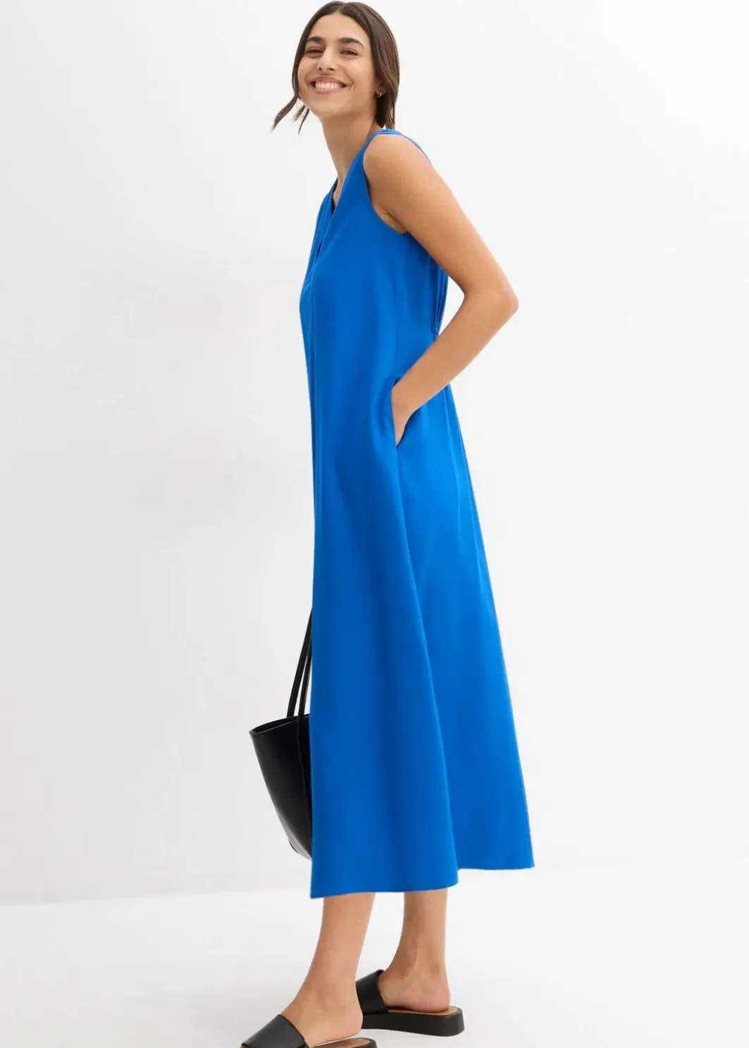 Damen bonprix Bekleidung·Pullover & Strickjacken|Kleider|Trägerkleid aus fließender Viskose