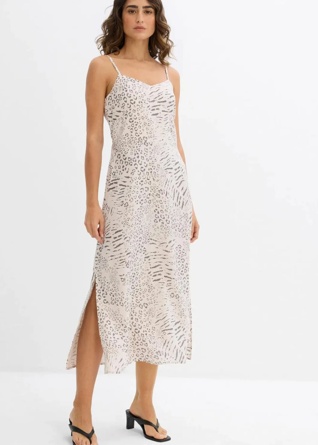 Damen bonprix Kleider|Nachhaltigere Materialien|Trägerkleid aus fließender Viskose