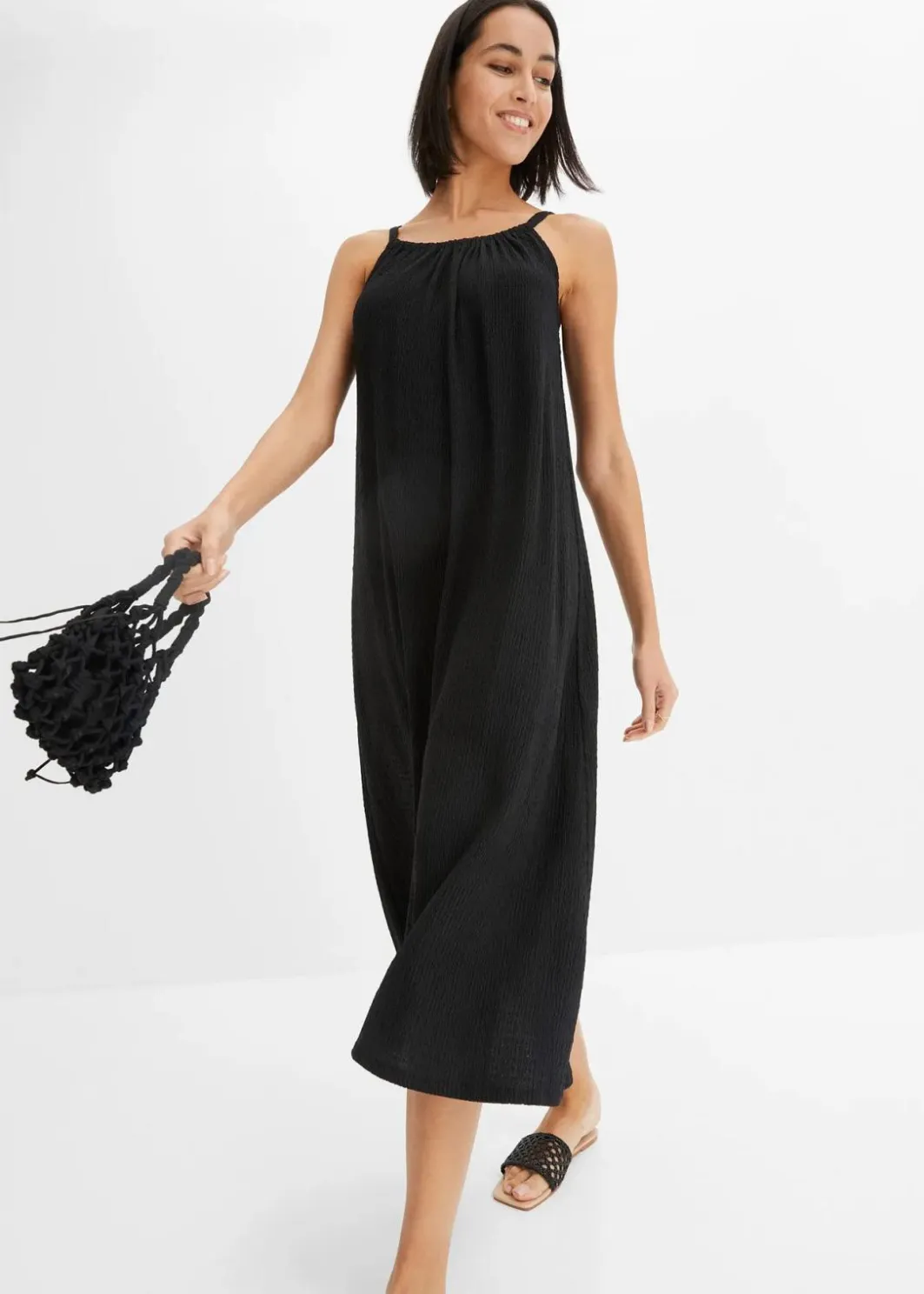 Discount Trägerkleid aus leichtem Crêpe Damen Bekleidung·Pullover & Strickjacken|Kleider