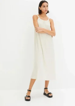 Damen bonprix Nachhaltigere Materialien|Kleider|Trägerkleid aus leichtem Crêpe