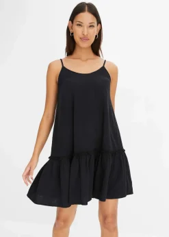 Outlet Trägerkleid aus Musselin Damen Kleider|Bekleidung·Pullover & Strickjacken
