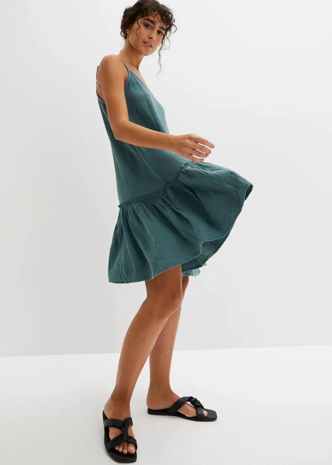 Damen bonprix Bekleidung·Pullover & Strickjacken|Kleider|Trägerkleid aus Musselin