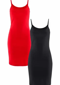 Trägerkleid aus reiner Baumwolle (2er Pack) Damen Basics|Kleider