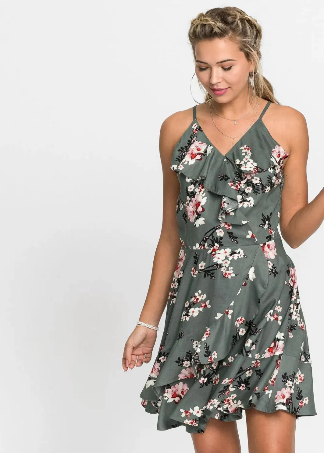 Best Trägerkleid aus reiner Viskose Damen Kleider