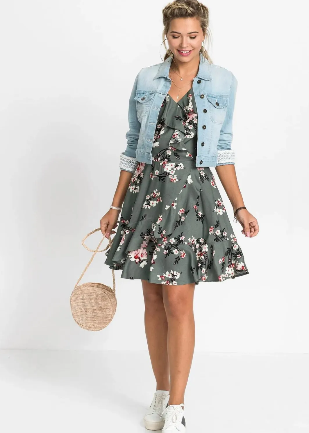 Best Trägerkleid aus reiner Viskose Damen Kleider