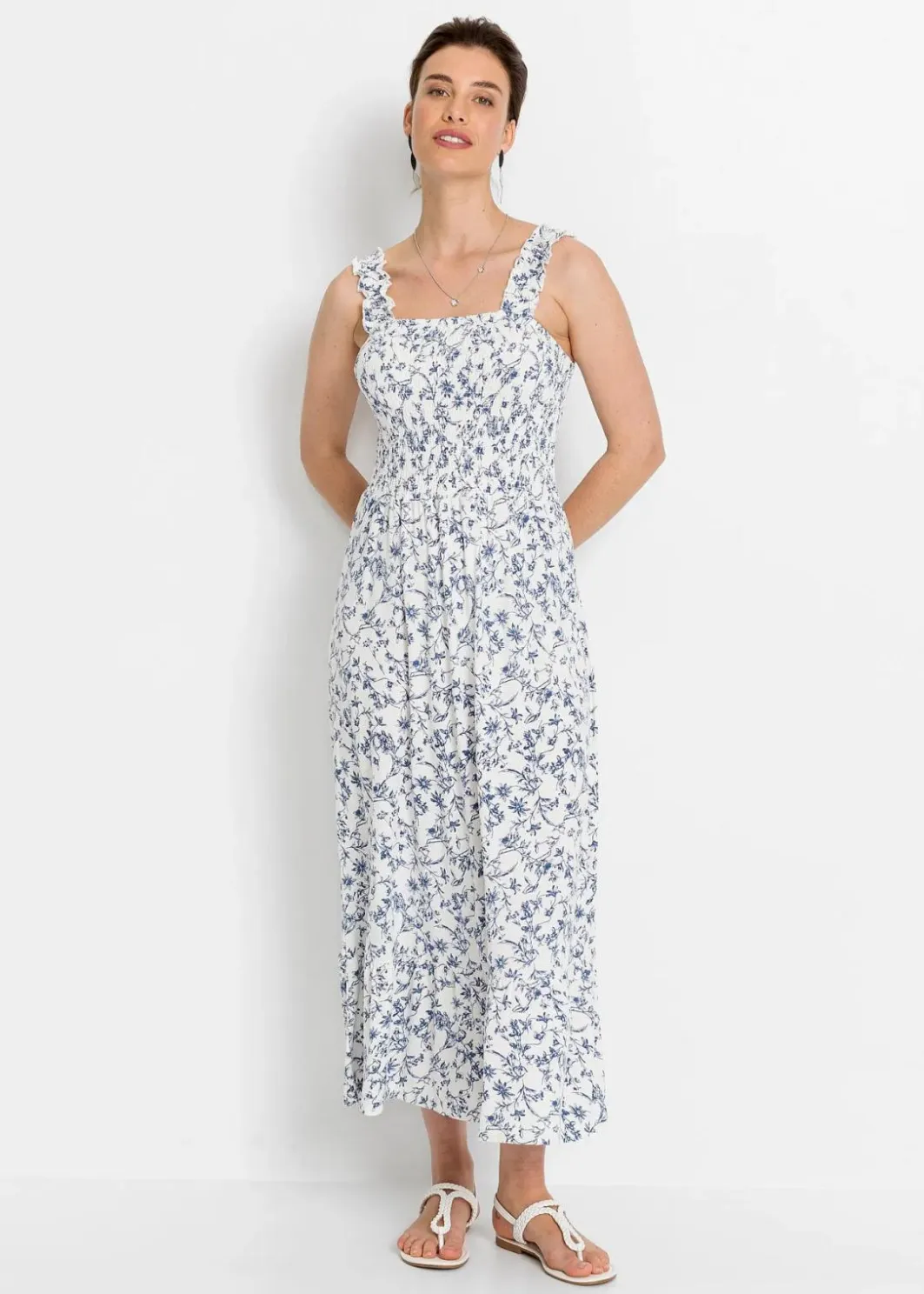Damen bonprix Nachhaltigere Materialien|Kleider|Trägerkleid aus Viskose-Mix