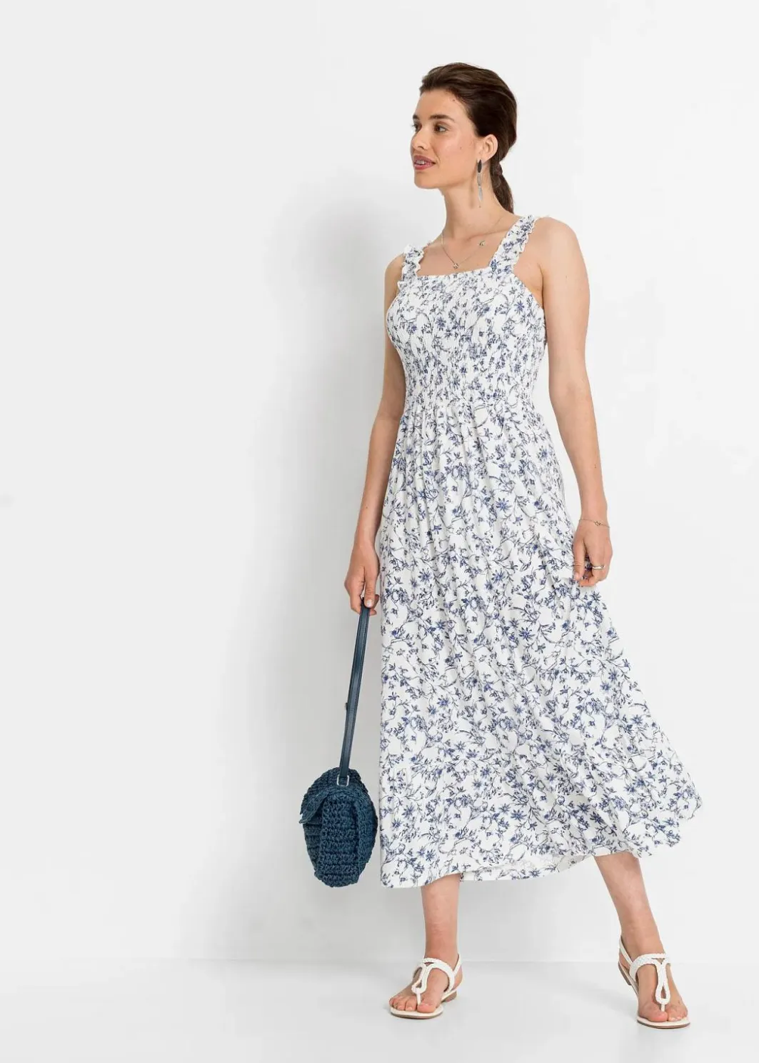 Damen bonprix Nachhaltigere Materialien|Kleider|Trägerkleid aus Viskose-Mix