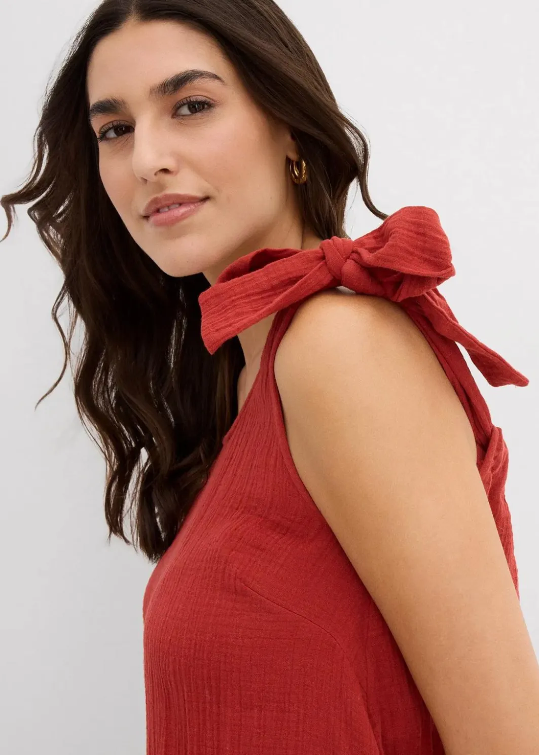 Damen bonprix Nachhaltigere Materialien|Kleider|Trägerkleid aus weichem Musselin