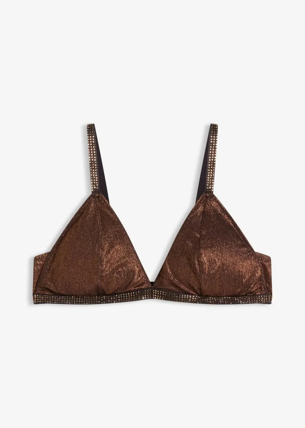 Triangel Bralette aus glitzerndem Material Damen Bhs|Dessous