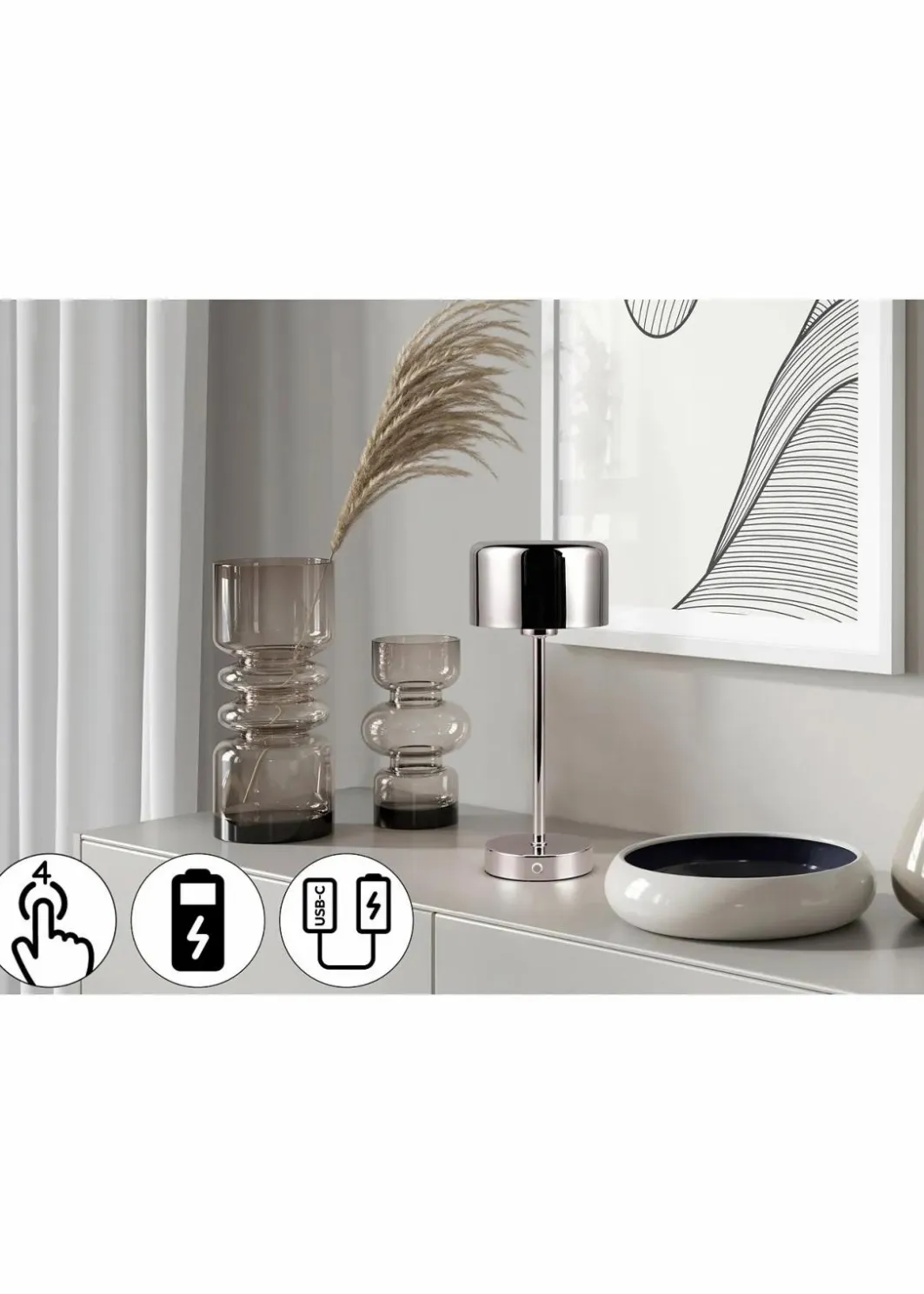 Clearance Trio Tischleuchte mit USB Anschluss Leuchten & Lampen|Leuchten