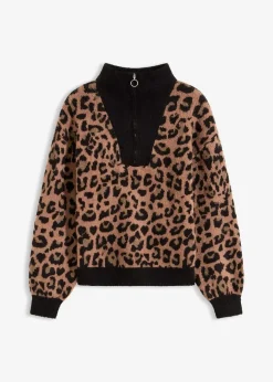 Damen bonprix Pullover & Strickjacken|Troyer