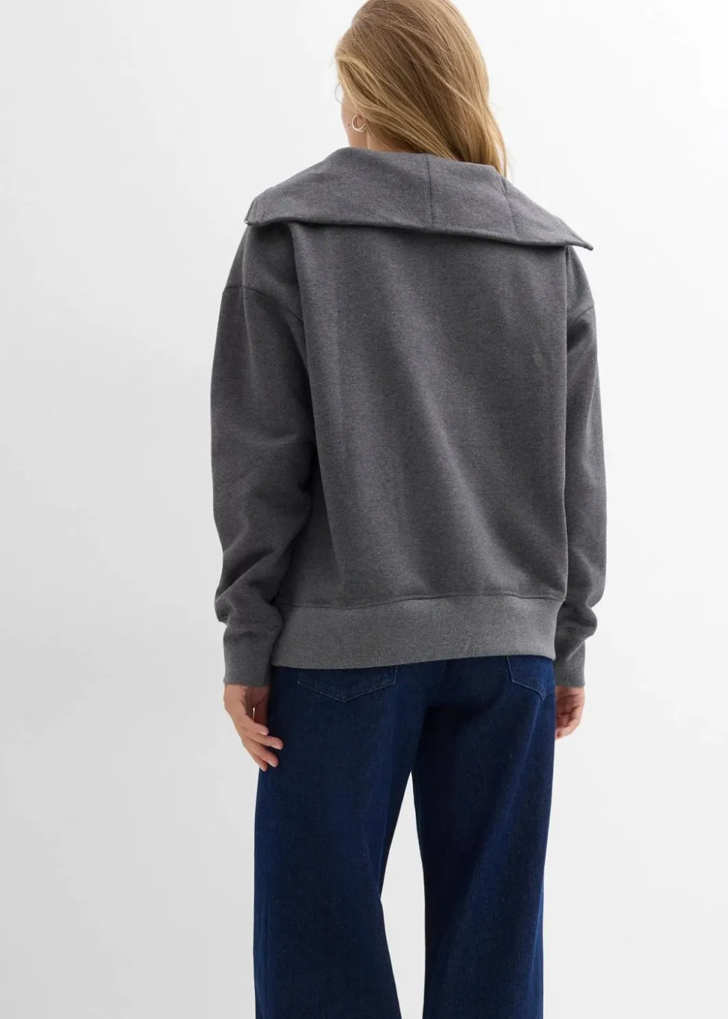 Outlet Troyer aus weichem Baumwoll-Mix Damen Pullover & Strickjacken|Sweat