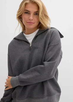 Outlet Troyer aus weichem Baumwoll-Mix Damen Pullover & Strickjacken|Sweat