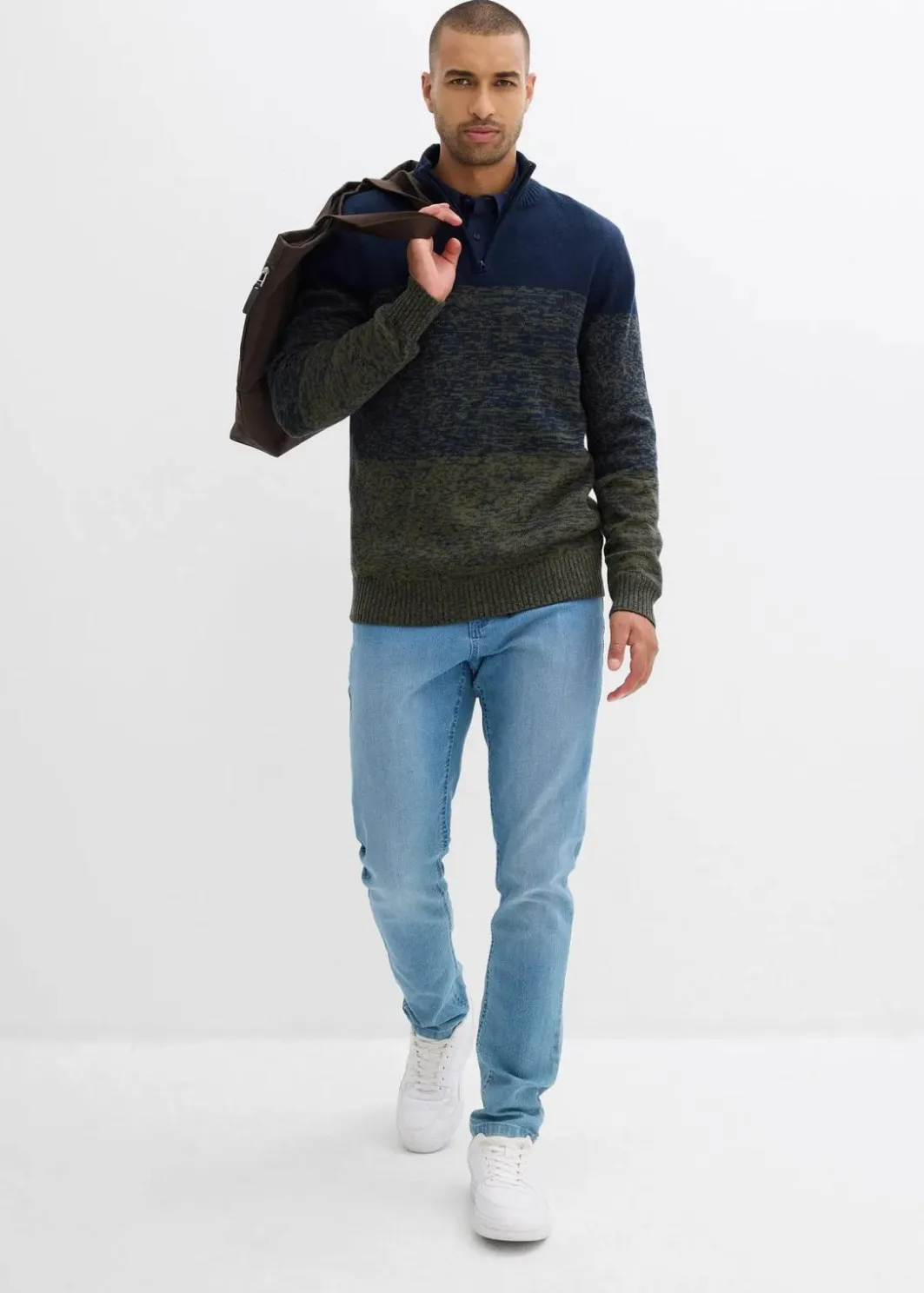 Best Troyer aus weichem Baumwollmix Herren Große Größen|Pullover & Strickjacken