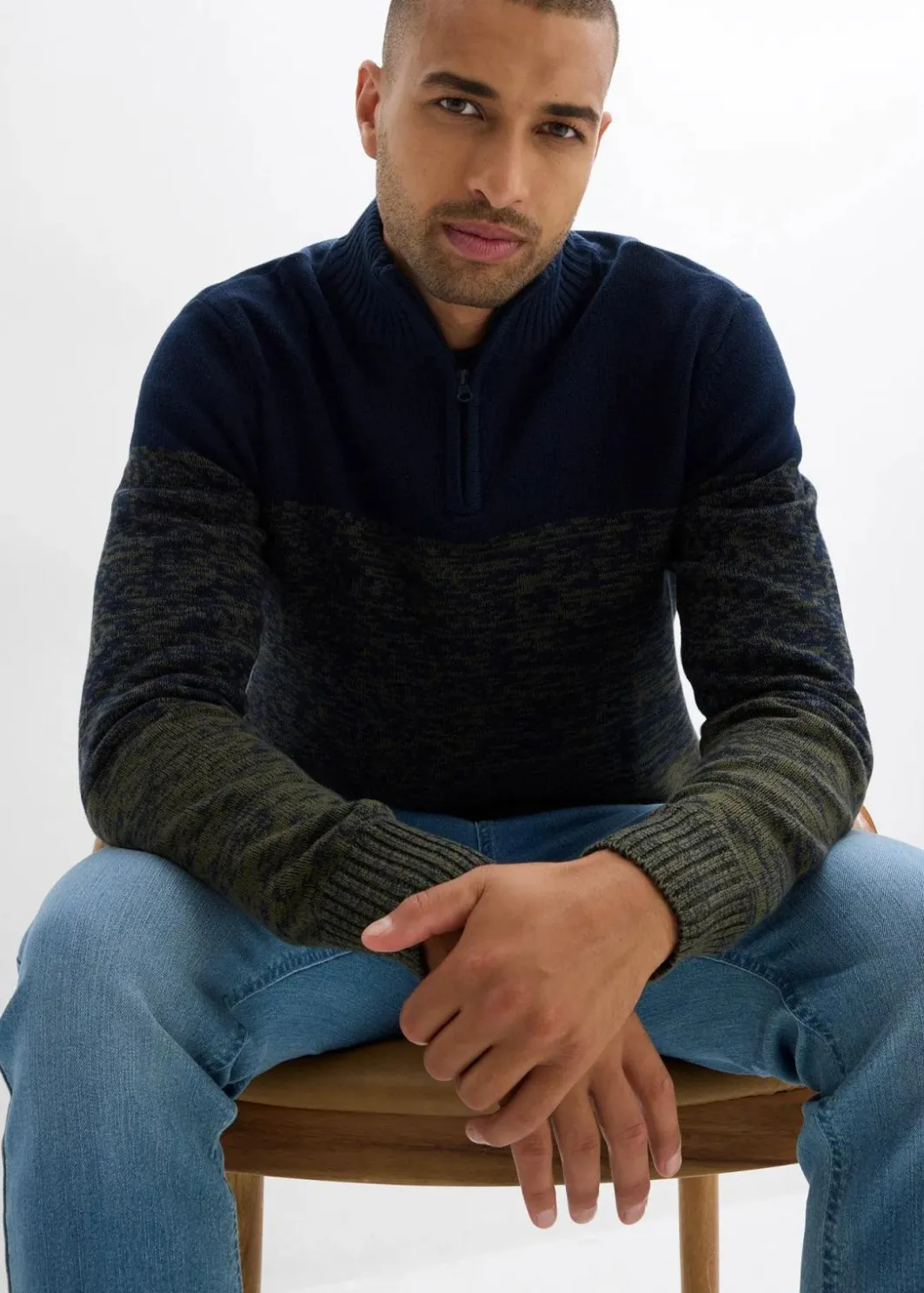 Best Troyer aus weichem Baumwollmix Herren Große Größen|Pullover & Strickjacken