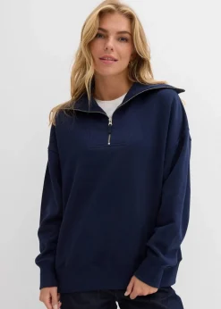 Damen bonprix Bekleidung·Blusen & Tuniken|Bekleidung·Jeans|Troyer aus weichem Baumwoll-Mix