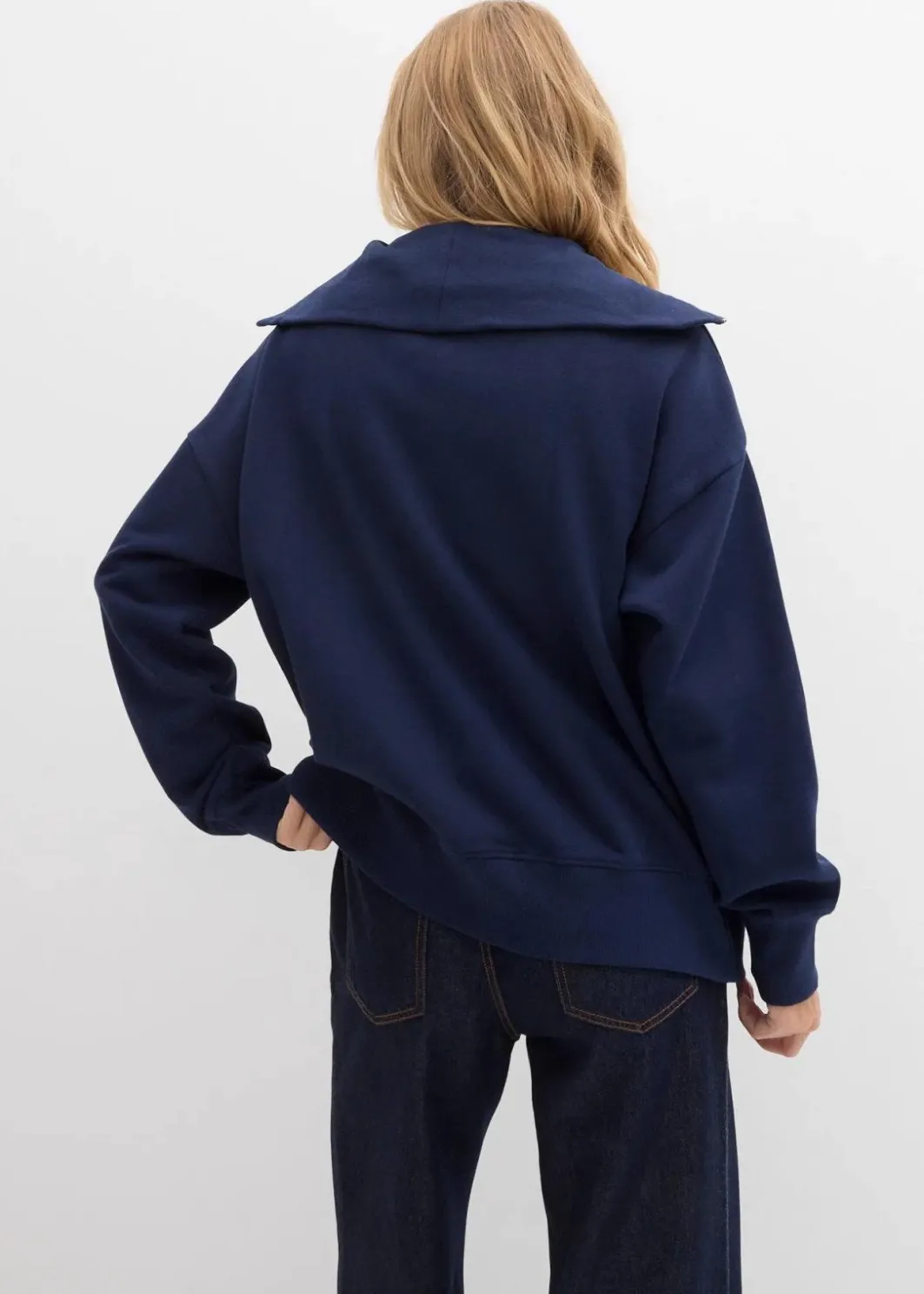 Damen bonprix Bekleidung·Blusen & Tuniken|Bekleidung·Jeans|Troyer aus weichem Baumwoll-Mix