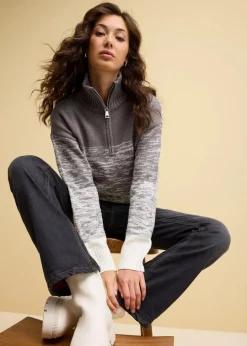 Discount Troyer mit Farbverlauf Damen Bekleidung·Jeans|Pullover & Strickjacken