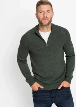 Troyer Pullover aus weichem Baumwollmix Herren Große Größen|Basics