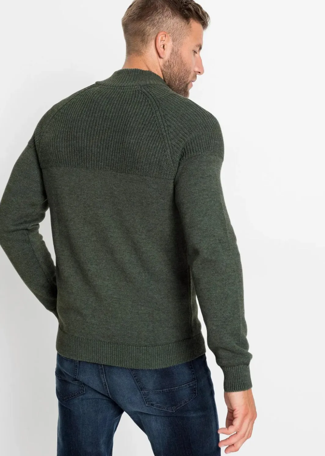 Troyer Pullover aus weichem Baumwollmix Herren Große Größen|Basics
