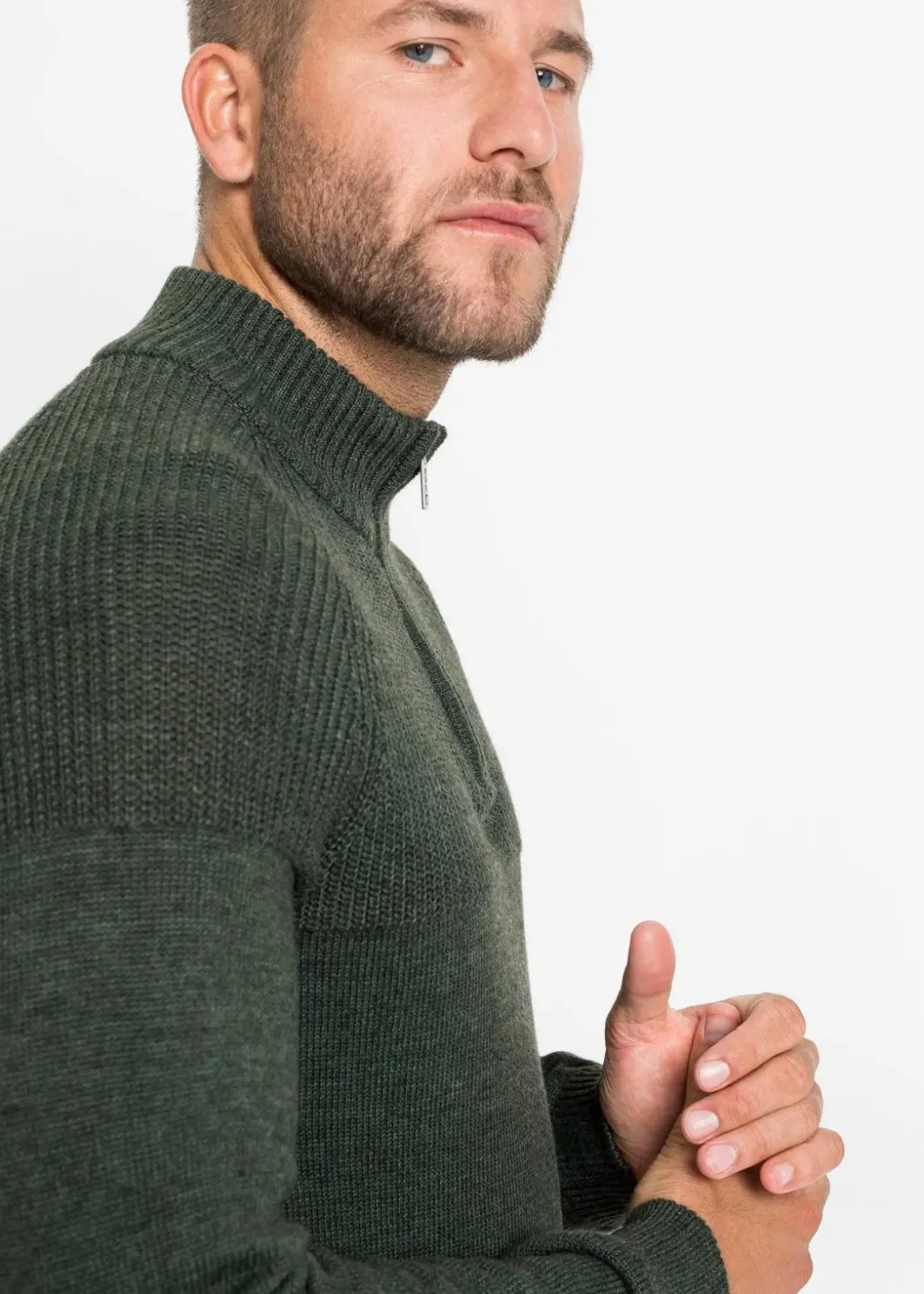 Troyer Pullover aus weichem Baumwollmix Herren Große Größen|Basics