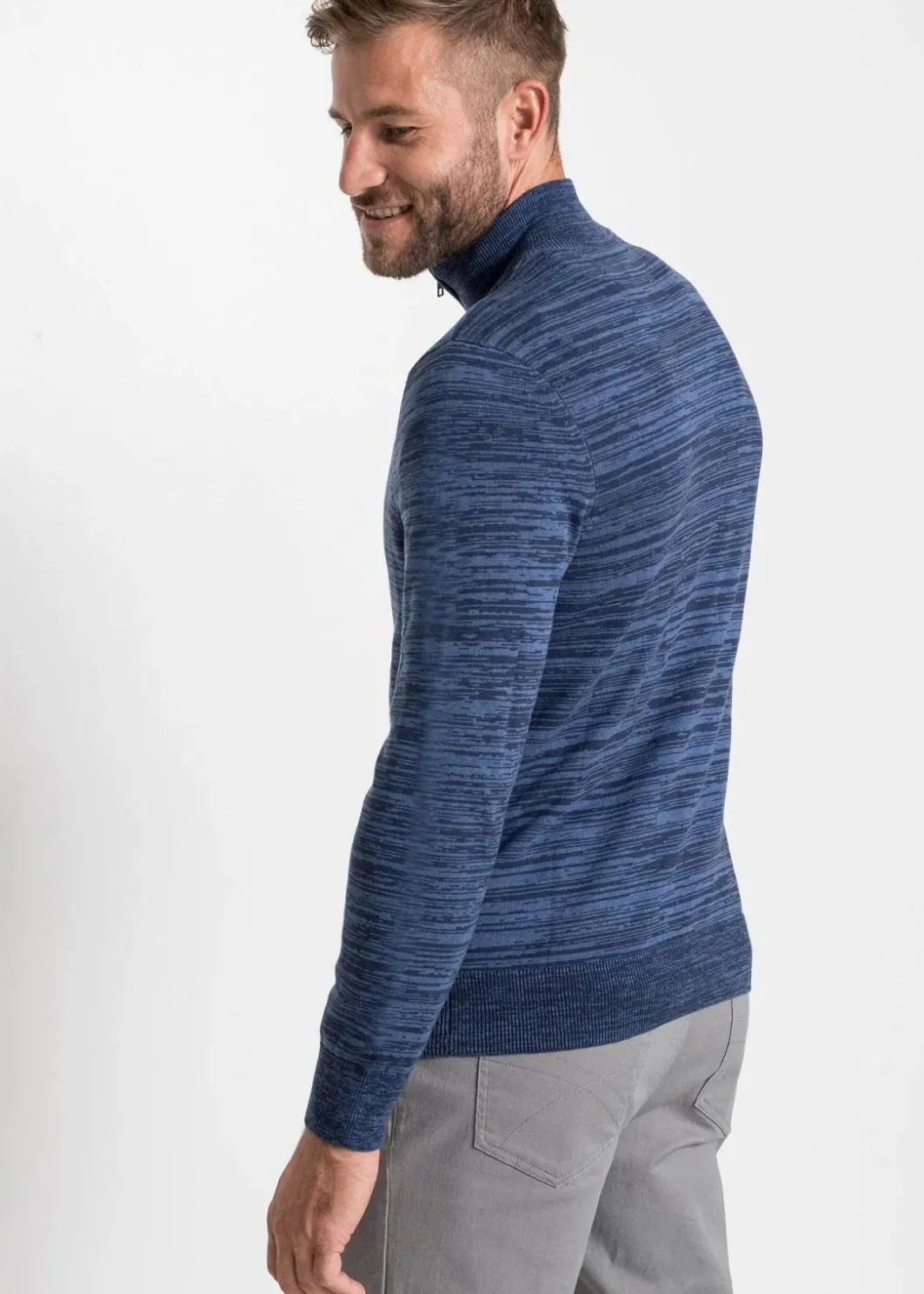 Hot Troyer Pullover mit Baumwolle Herren Große Größen|Basics