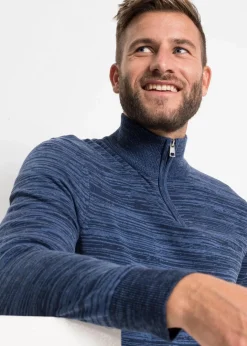 Hot Troyer Pullover mit Baumwolle Herren Große Größen|Basics