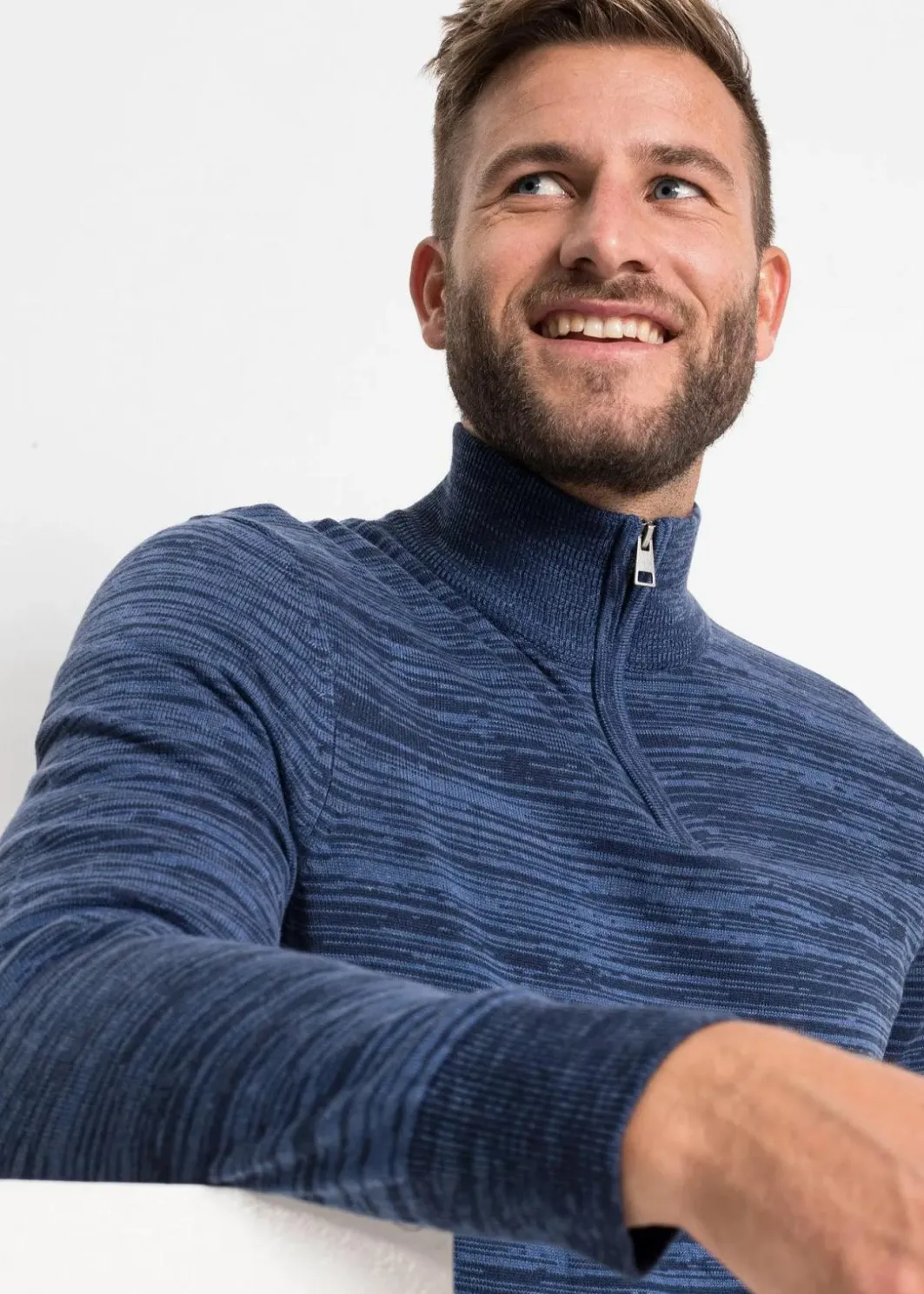 Hot Troyer Pullover mit Baumwolle Herren Große Größen|Basics