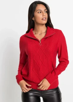 New Troyer Pullover mit Zopfmuster Damen Bekleidung·Jeans|Pullover & Strickjacken