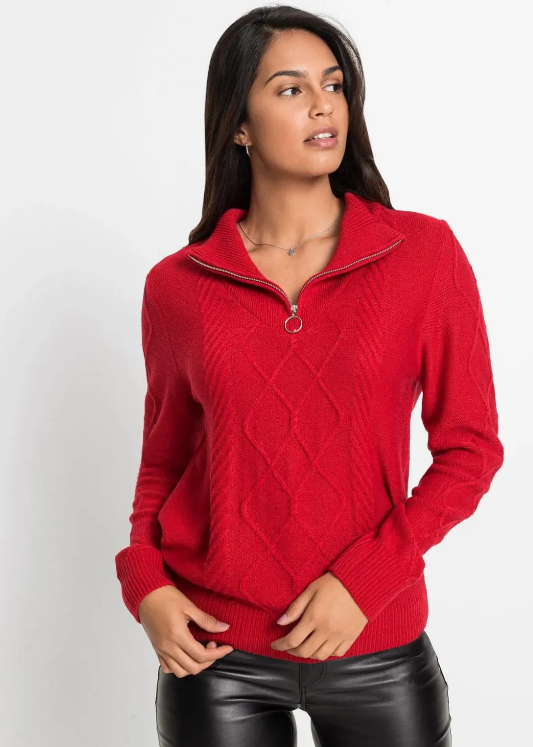 New Troyer Pullover mit Zopfmuster Damen Bekleidung·Jeans|Pullover & Strickjacken