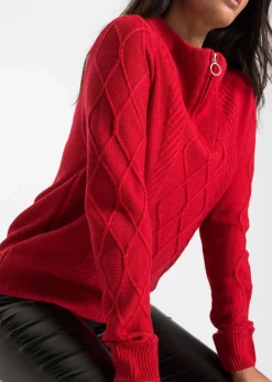 New Troyer Pullover mit Zopfmuster Damen Bekleidung·Jeans|Pullover & Strickjacken