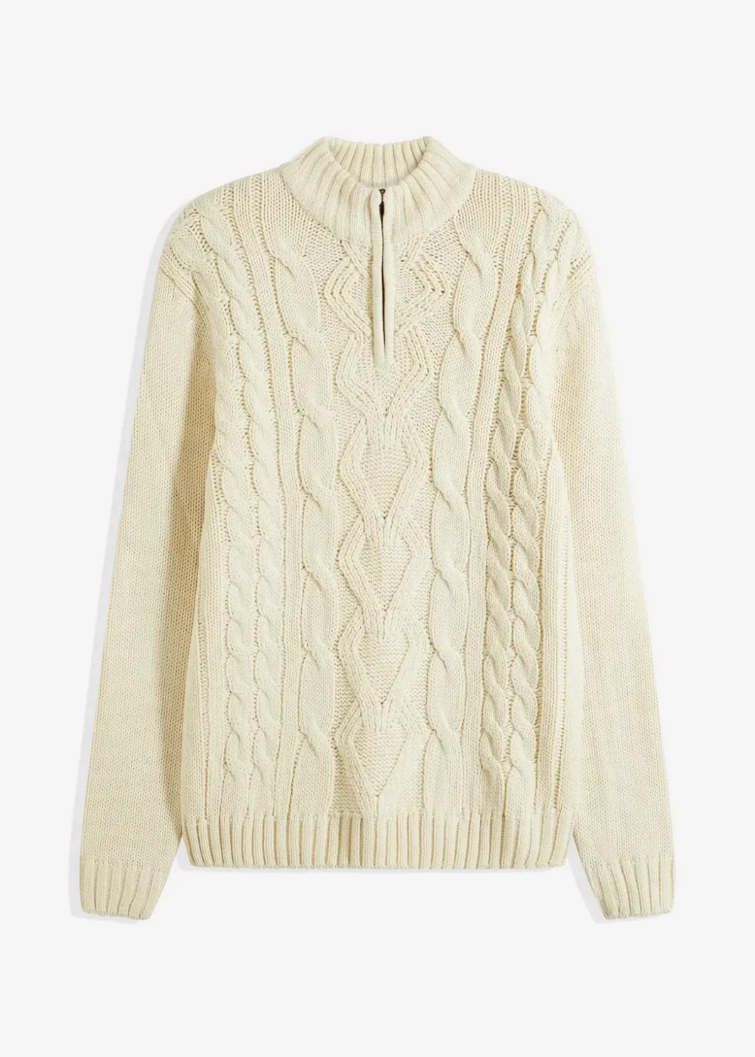 Hot Troyer Pullover mit Zopfmuster Herren Pullover & Strickjacken|Große Größen