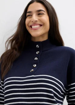 Damen bonprix Pullover & Strickjacken|Bekleidung·Jeans|Troyer-Pullover