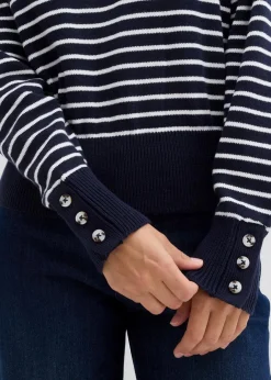 Damen bonprix Pullover & Strickjacken|Bekleidung·Jeans|Troyer-Pullover