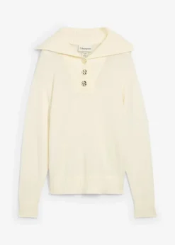 Damen bonprix Pullover & Strickjacken|Bekleidung·Jeans|Troyer-Pullover aus Merinowolle