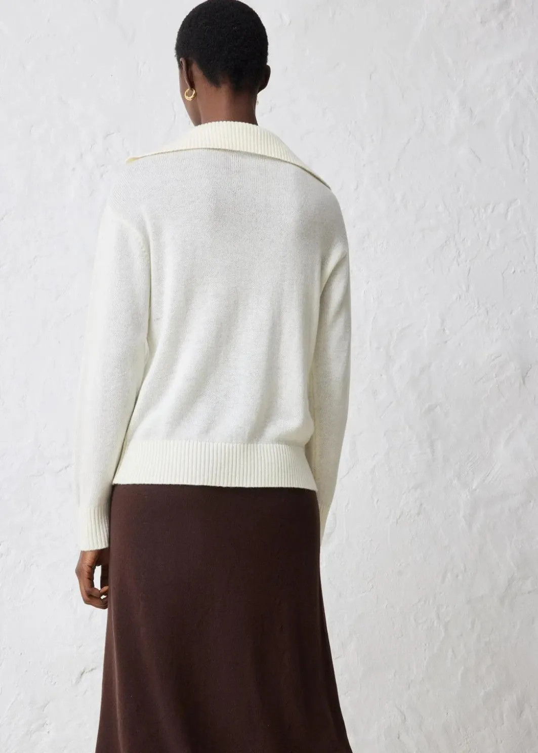 Damen bonprix Pullover & Strickjacken|Bekleidung·Jeans|Troyer-Pullover aus Merinowolle