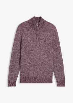 Herren bonprix Pullover & Strickjacken|Basics|Troyer-Pullover mit reiner Baumwolle