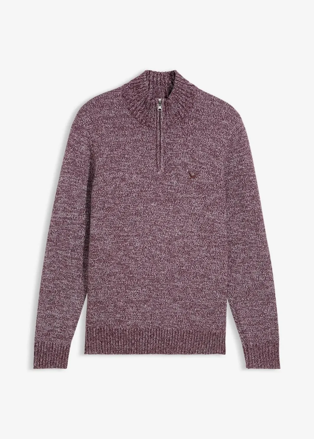 Herren bonprix Pullover & Strickjacken|Basics|Troyer-Pullover mit reiner Baumwolle
