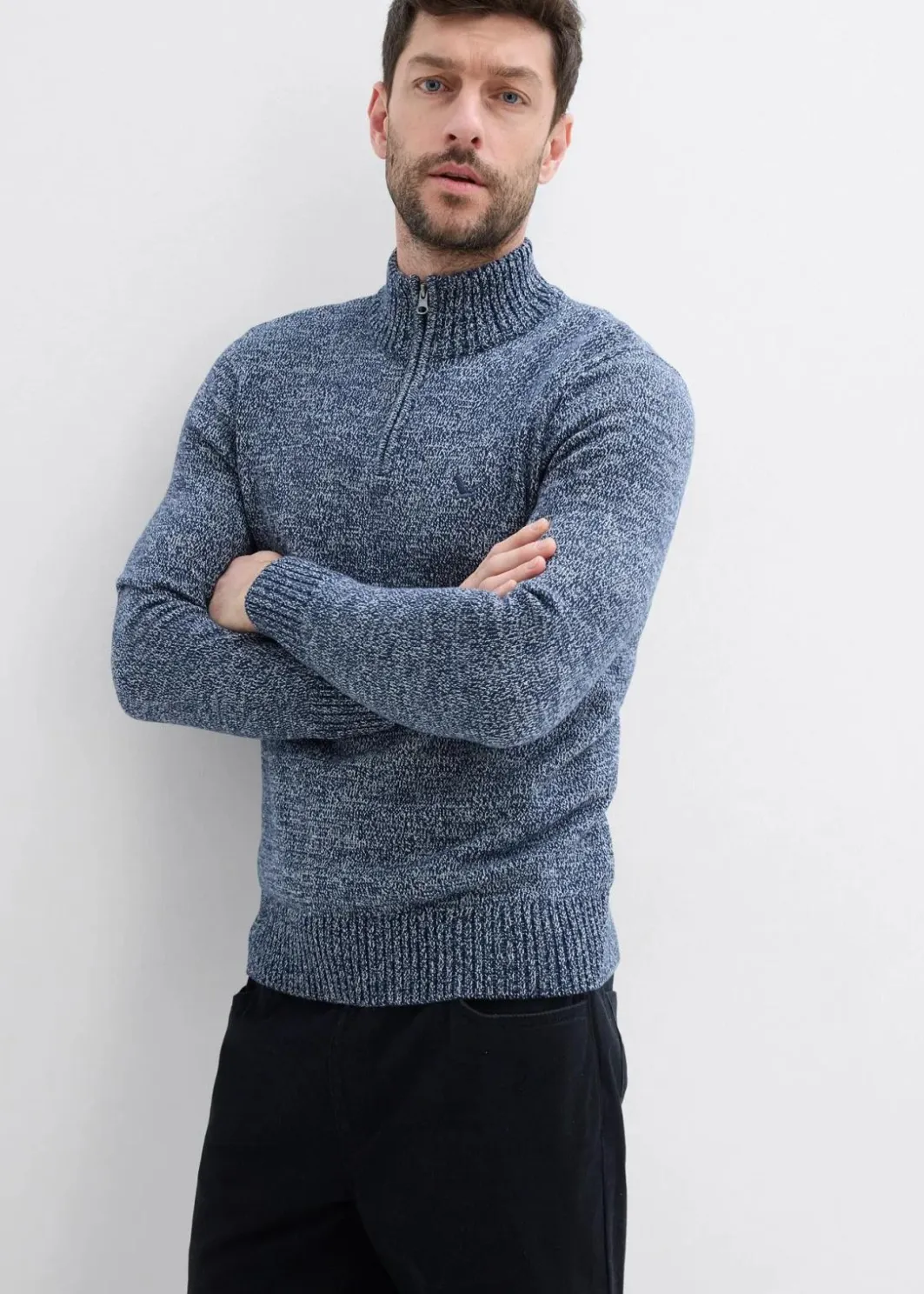 New Troyer-Pullover mit reiner Baumwolle Herren Große Größen|Basics