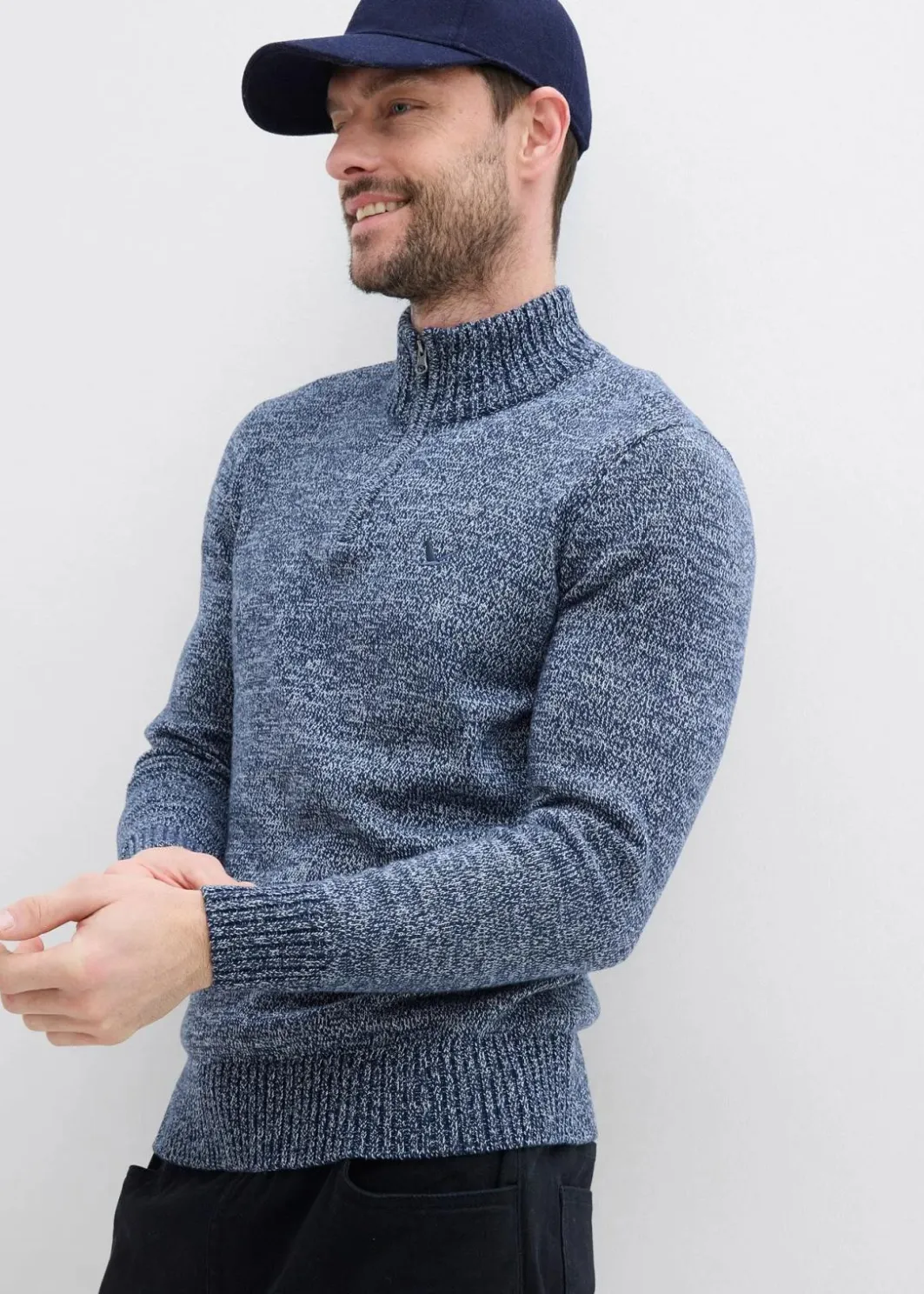 New Troyer-Pullover mit reiner Baumwolle Herren Große Größen|Basics