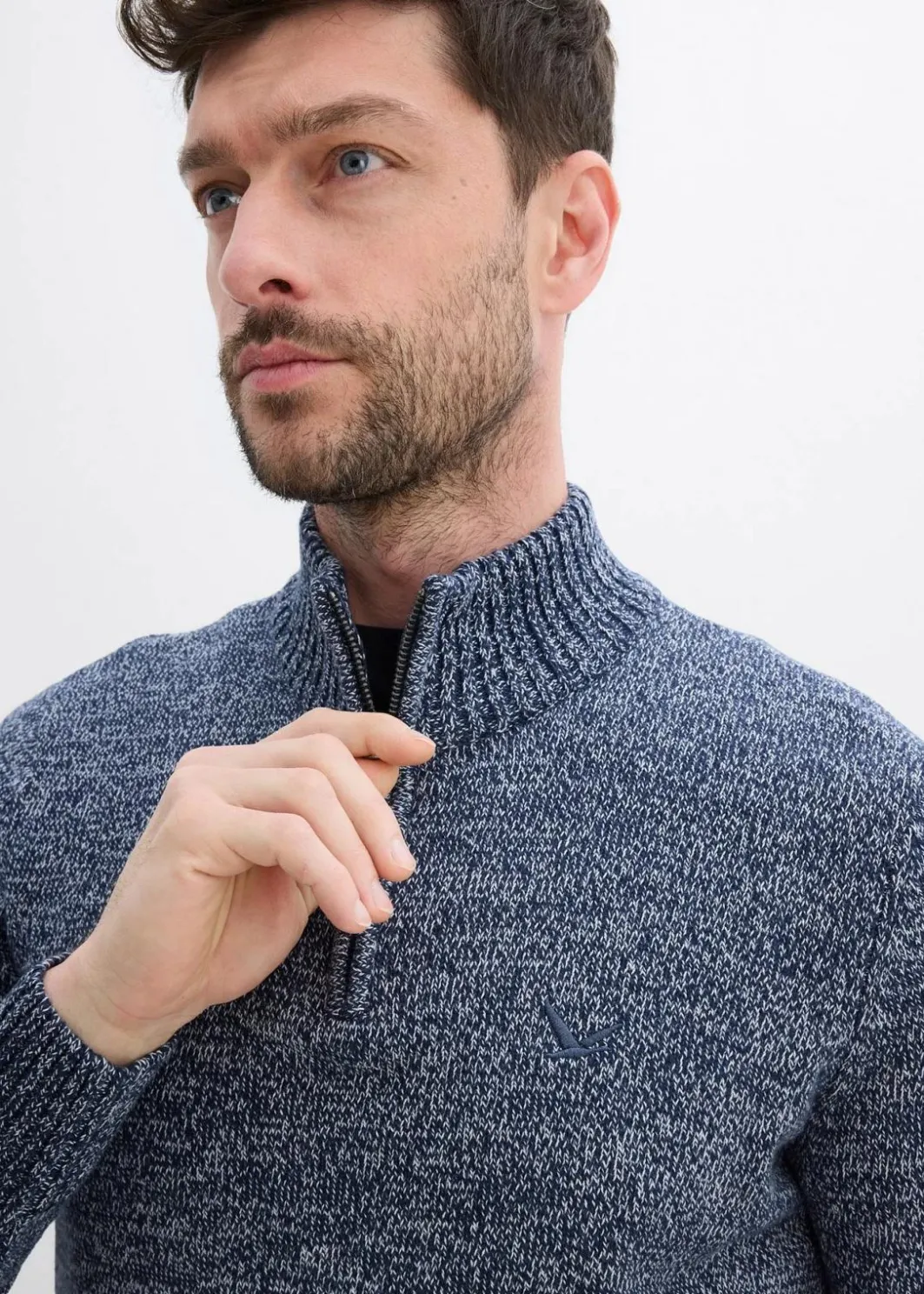 New Troyer-Pullover mit reiner Baumwolle Herren Große Größen|Basics