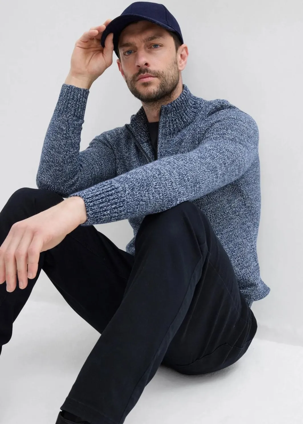 New Troyer-Pullover mit reiner Baumwolle Herren Große Größen|Basics