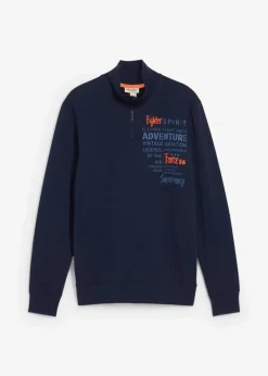 Herren bonprix Große Größen|Sweat|Troyer-Sweatshirt aus reiner Bio-Baumwolle