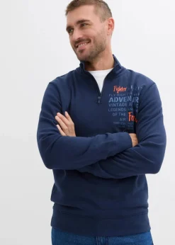 Herren bonprix Große Größen|Sweat|Troyer-Sweatshirt aus reiner Bio-Baumwolle