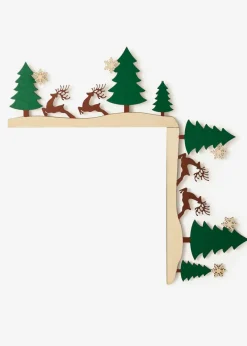 New Türrahmendeko mit Bäumen und Elchen Wohnaccessoires|Weihnachtsdeko & -Textilien·Dekoration