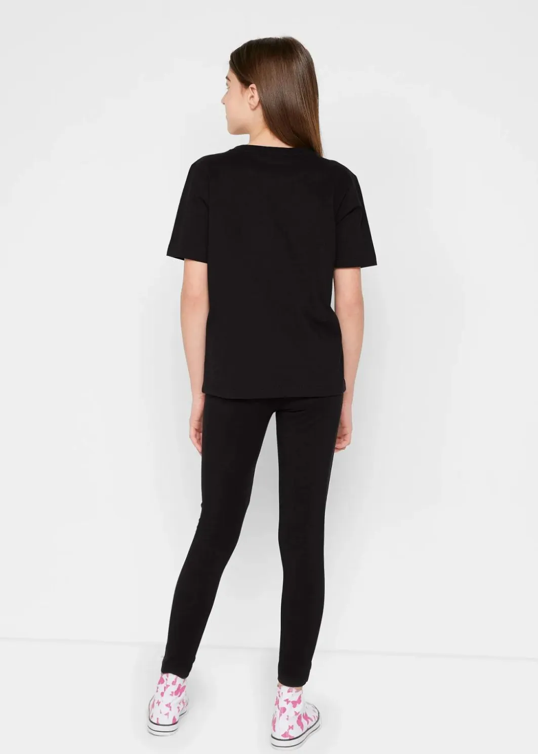 Kinder bonprix Mädchen 9-16 Jahre·Shirts & Blusen|Mädchen 9-16 Jahre·Hosen & Leggings|T-Shirt + Leggings aus reiner Baumwolle (2tlg. Set)