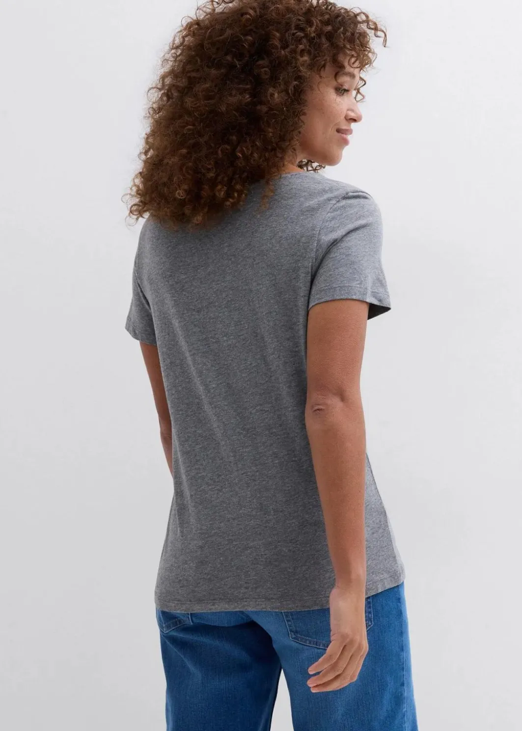 Damen bonprix Nachhaltigere Materialien|Shirts & Tops|T-Shirt aus Baumwoll-Viskose-Mix