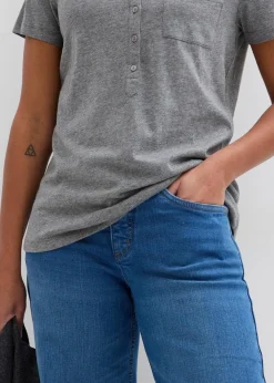 Damen bonprix Nachhaltigere Materialien|Shirts & Tops|T-Shirt aus Baumwoll-Viskose-Mix