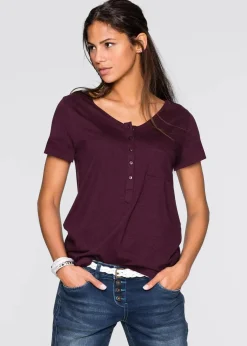 Damen bonprix Shirts & Tops|Nachhaltigere Materialien|T-Shirt aus Baumwoll-Viskose-Mix